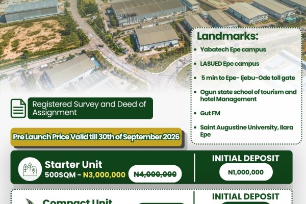 Build Your Industrial Empire in Ogun State’s Next Big Commercial Hub!